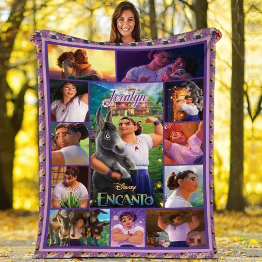 Discover Personalized Encanto Blanket Luisa Madrigal Blanket Madrigal Fleece Blanket