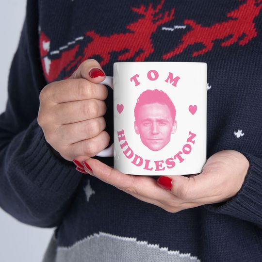 Tom Hiddleston Pink Heart Ceramic Mug 11oz 15oz