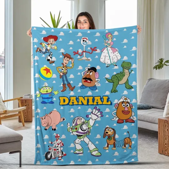 Discover Personalized Toy Story Blanket, Toy Story Characters Fleece Blanket