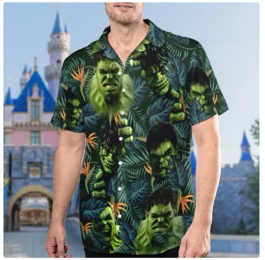Discover Big Green Angry Hero Aloha Hawaiian Shirt for Men and Women