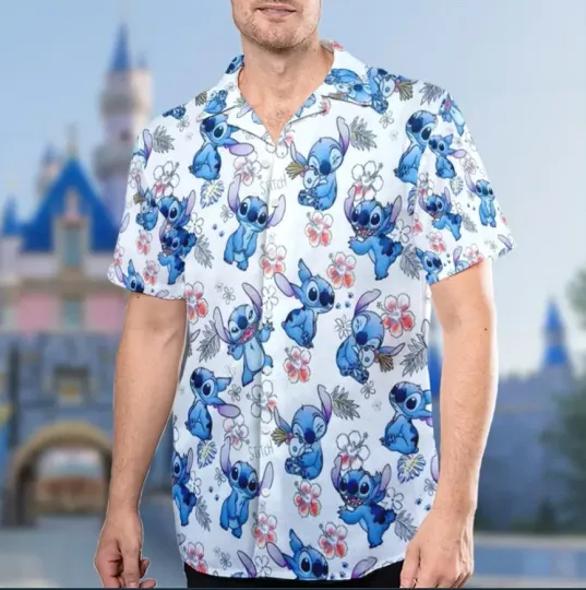 Discover Stitch With Flower Hawaiian Shirt for Men and Women