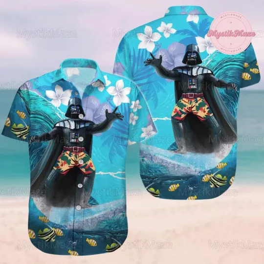 Discover Darth Vader Surfing Hawaiian Shirt for Men and Women