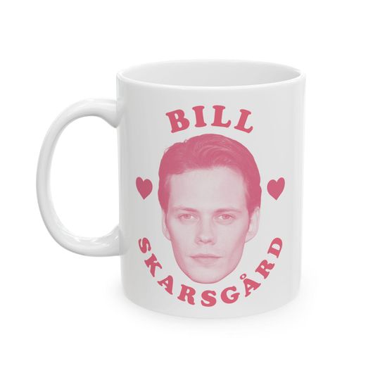 Discover Bill Skarsgrd pink heart mug, Bill Skarsgrd mug