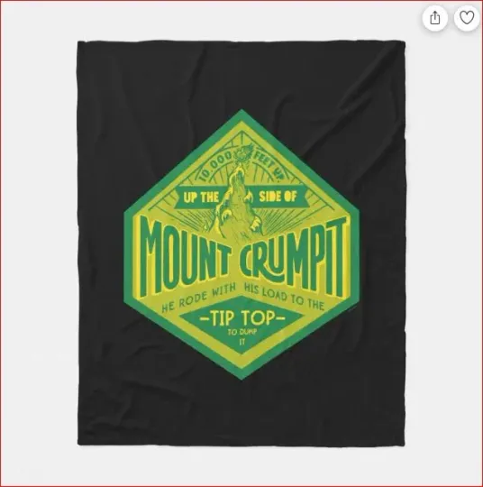 Discover funny character | Mount Crumpit Fleece Blanket Christmas Xmas Holiday