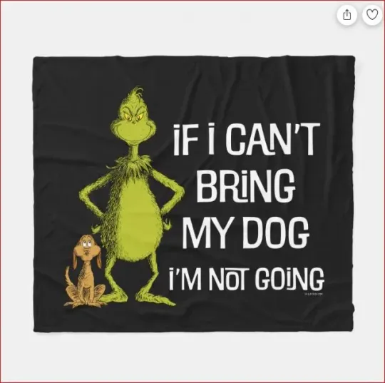 Discover funny character If I Can't Bring My Dog I'm Not Coming Fleece Blanket