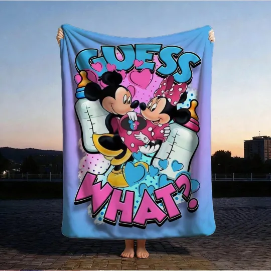 Discover Disney Mickey And Minnie Merry Christmas Fleece Blanket Sofa HomeDecor 4