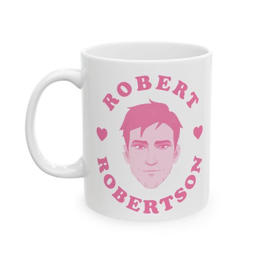 Discover Robert Roberson pink heart mug, Mechaman Dispatch Mug