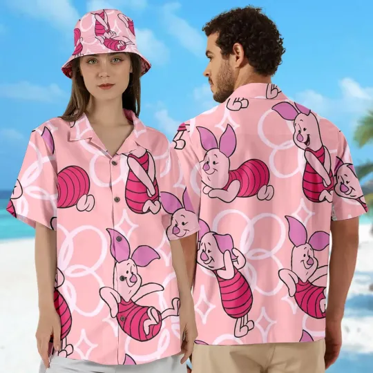 Funny Piglet Winnie The Pooh Hawaiian Shirt for Men and Women