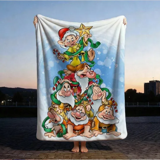 Discover Disney Fuzzy The Happy SnowWhite Fleece Blanket Decor Home  Sofa 21