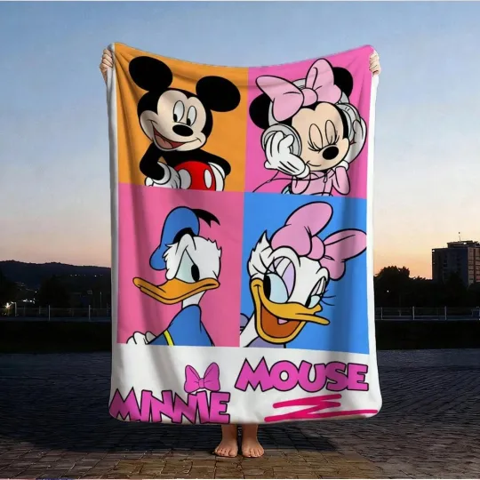 Discover Disney Cute Mickey And Friends Fleece Blanket Sofa HomeDecor 6