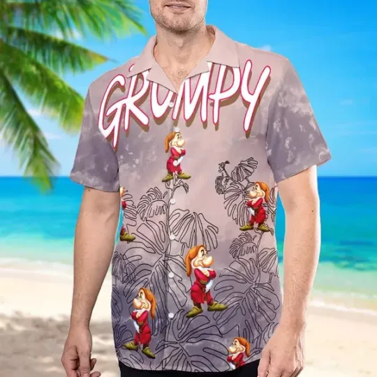 Discover Grouchy Dwarf Summer 3D HAWAII SHIRT US Size All Over Print Best Price Dad Gift