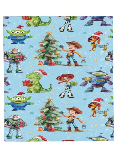Discover Disney Fuzzy Toy Story Buzz Fleece Blanket Decor Home 18