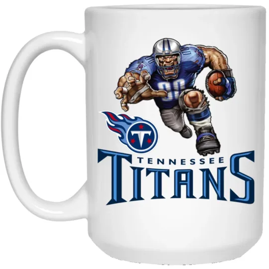 Discover Tennessee Titans Logo Player White 15 oz Ceramic Coffee Mug Cup