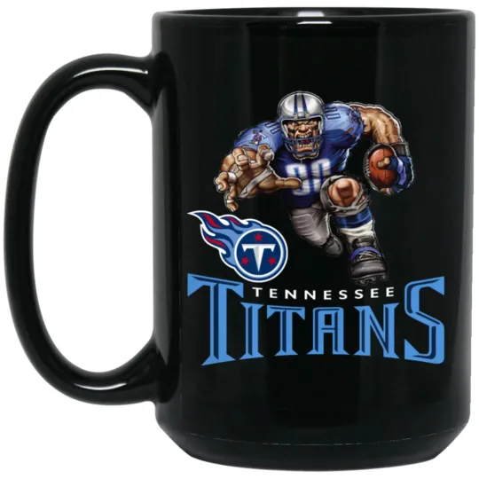 Discover Tennessee Titans Logo Player Black 15 oz Ceramic Coffee Mug Cup