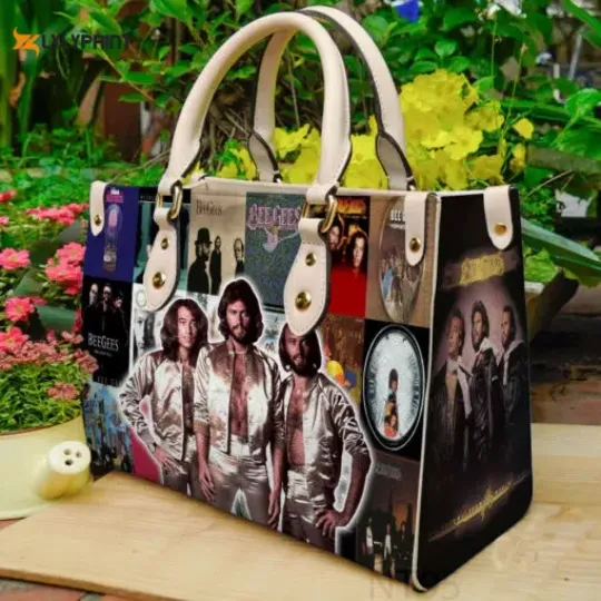 Discover Bee Gees Leather Handbag,Bee Gees Gift for Fan Shoulder Bag