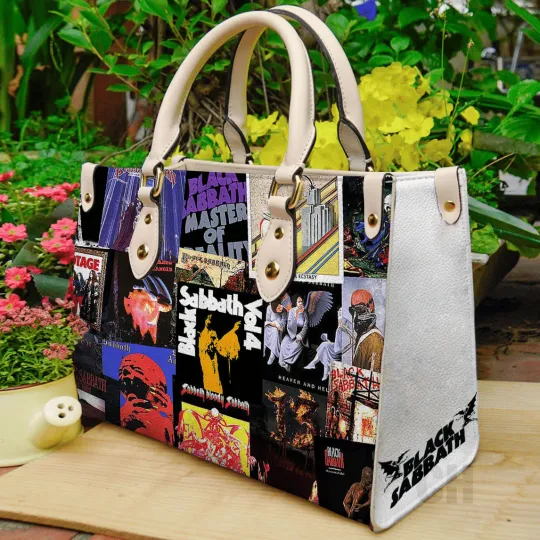 Black Sabbath Leather Handbag for Women Shoulder Bag