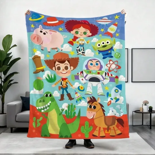 Discover Disney Fuzzy TOy Story Fleece Blanket Decor Home Sofa 23