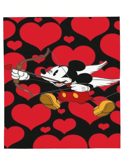 Discover Disney Fuzzy Mickey Fleece Blanket Decor Home 18
