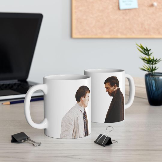 House and Wilson Mug - Dr. House Watercolor Art, House MD Coffee Cup
