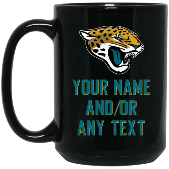 Discover Custom Personalized Jacksonville Jaguars Black Ceramic Coffee Mug Cup