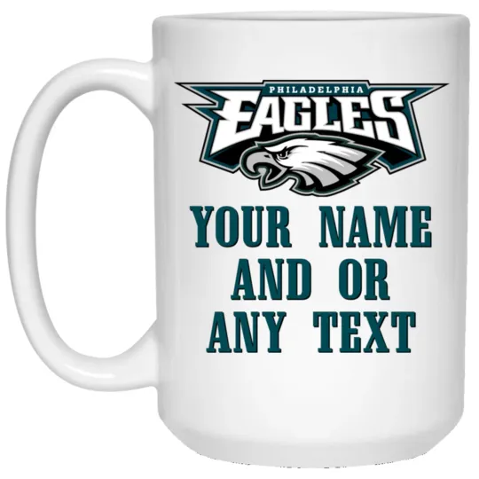 Discover Custom Personalized Philadelphia Eagles White Ceramic Coffee Mug Cup