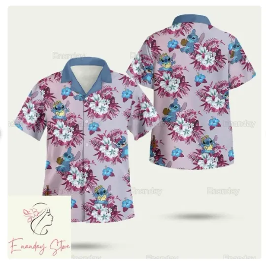 Discover Stitch Hawaiian Shirt for Men and Women