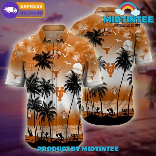 Discover Texas Longhorns Logo Combo Hawaiian Shirt