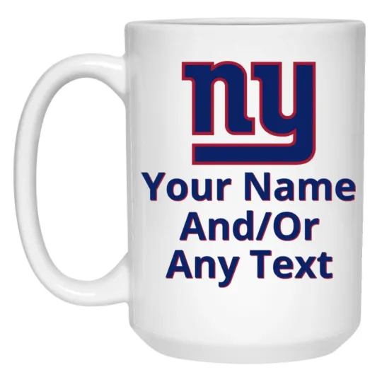 Discover Custom Personalized New York Giants White Ceramic Coffee Mug Cup