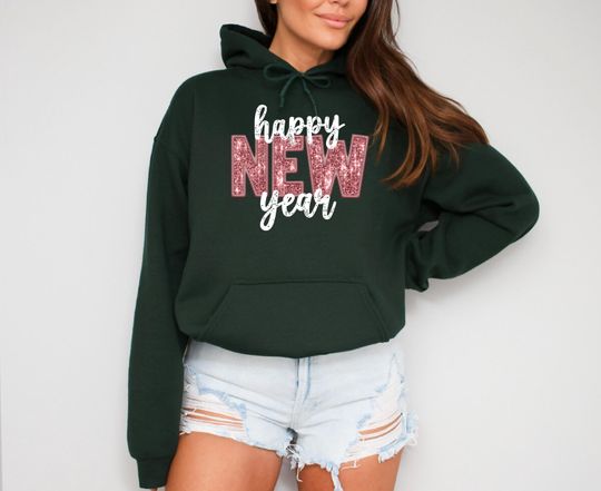 Discover Happy New Year Hoodie: New Year Gift Not Glitter