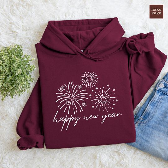 Discover New Years Eve Hoodie by Haku Raku  New Years Hoodie New Years Day Pullover