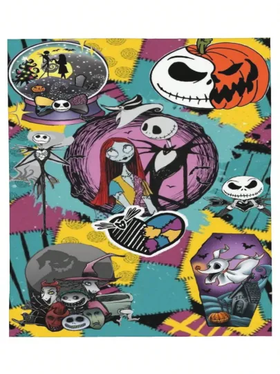 Discover Disney Jack Skellington Nightmare Before Christmas Fleece Blanket Decor Home 4