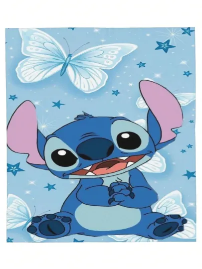 Discover Disney Stitch  Super And His Friends Fleece Blanket Decor Home 2