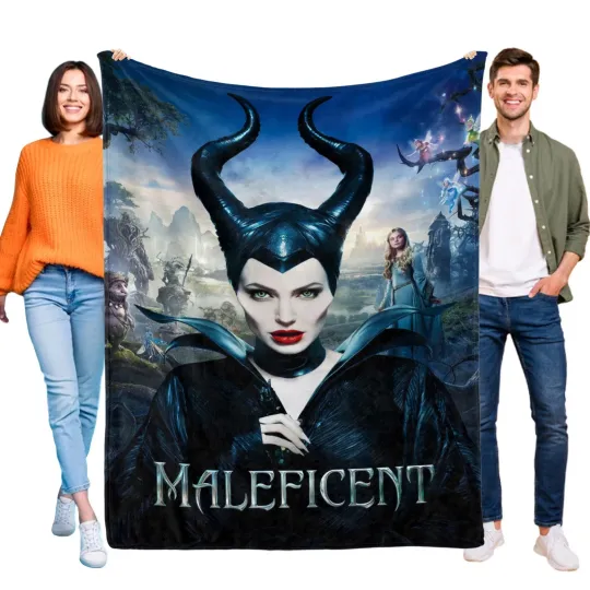 Maleficent Christmas Holiday Disneyland Fleece Blanket