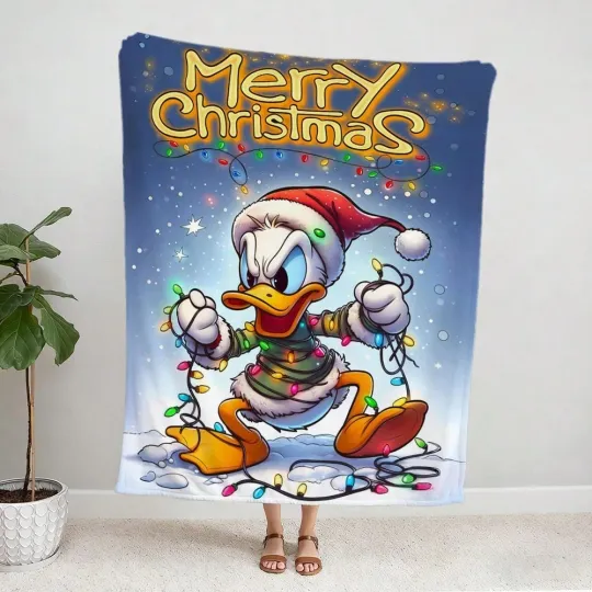 Discover Disney Fuzzy The Happy DOnald Duck Fleece Blanket Decor Home  Sofa 21