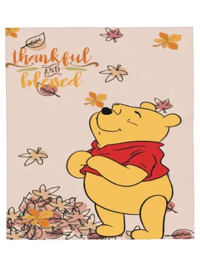 Discover Disney Fuzzy Winnie The Pooh Fleece Blanket Decor Home 18