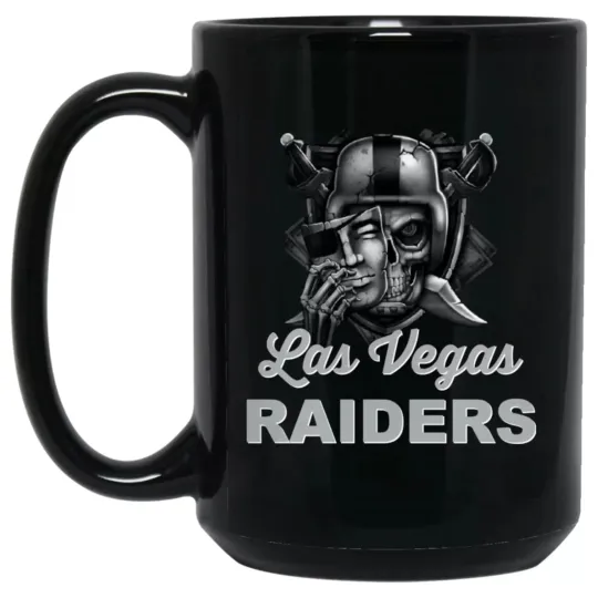 Las Vegas Raiders v2 Black Ceramic Coffee Mug Cup