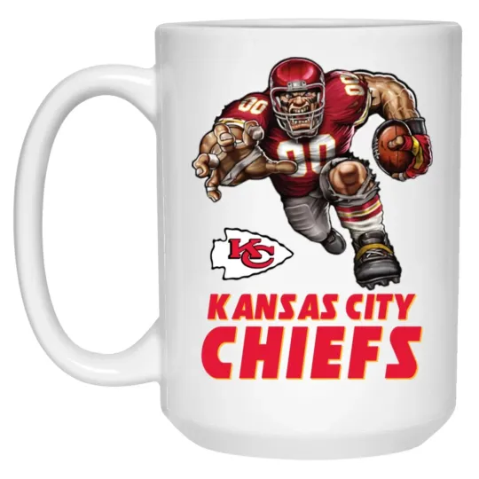 Kansas City Chiefs Player Logo Wordmark White Ceramic Coffee Mug Cup