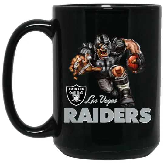 Las Vegas Raiders Player Logo Mascot Black Ceramic Coffee Mug Cup