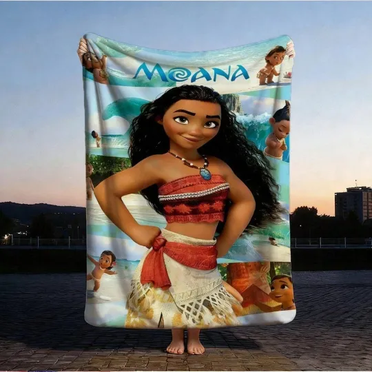 Discover DISNEY Happy MOana Fleece Blanket,Bed,Sofa