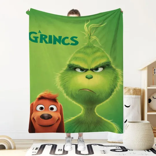 Discover Disney Holiday Christmas Grin Xmas Disneyland Fleece Blanket