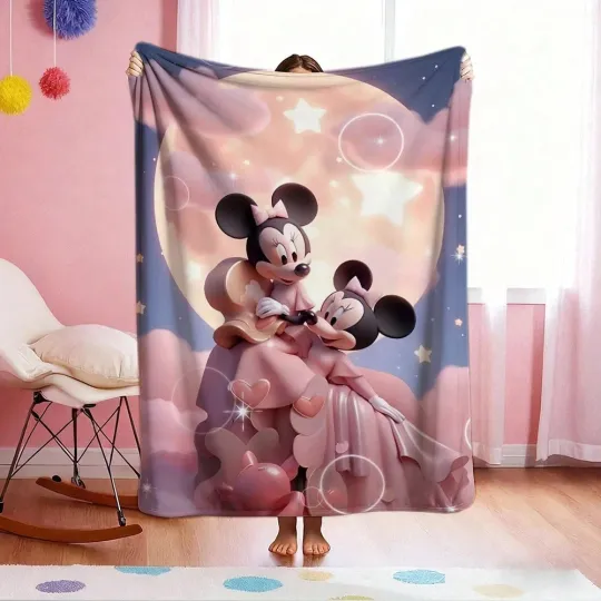 Discover DISNEY Cute  Mickey And Minne Fleece Blanket,Bed,Sofa 7