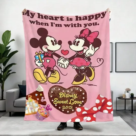 Discover DISNEY Cute  Mickey Minnie Fleece Blanket,Bed,Sofa