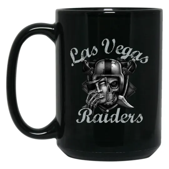 Las Vegas Raiders v1 Black Ceramic Coffee Mug Cup
