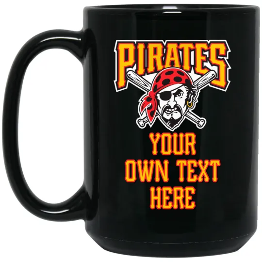 Discover Custom Personalized Pittsburgh Pirates v1 Black Ceramic Coffee Mug Cup