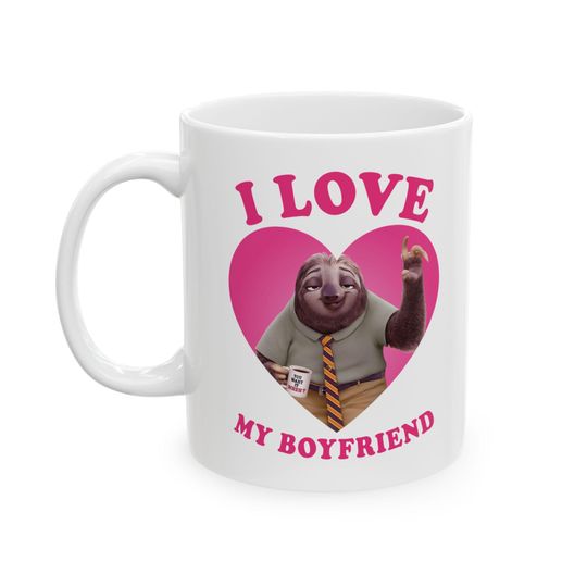 Discover Flash Slothmore I love my boyfriend mug, Flash Slothmore Zootopia Mug