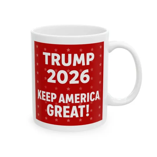 Discover Red Donald Trump 2026 Keep America Great - Patriotic Coffee Mug - 11oz Cup