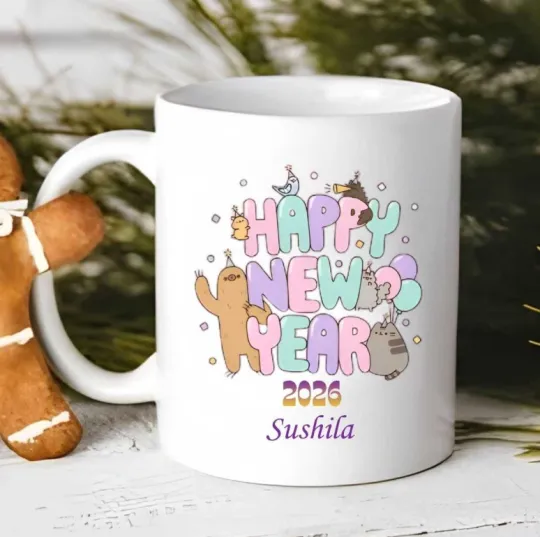 Discover Personalized Happy New Year 2026 Printed Ceramic Mug