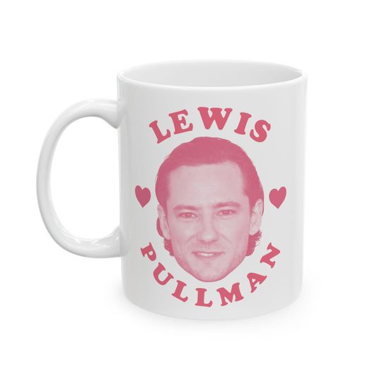 Discover Lewis Pullman pink heart mug, Lewis Pullman Mug