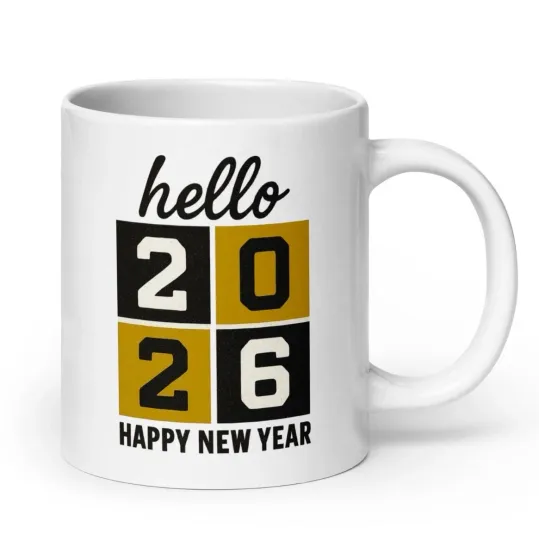 Discover Happy New Year 2026 Ceramic Coffee Mug
