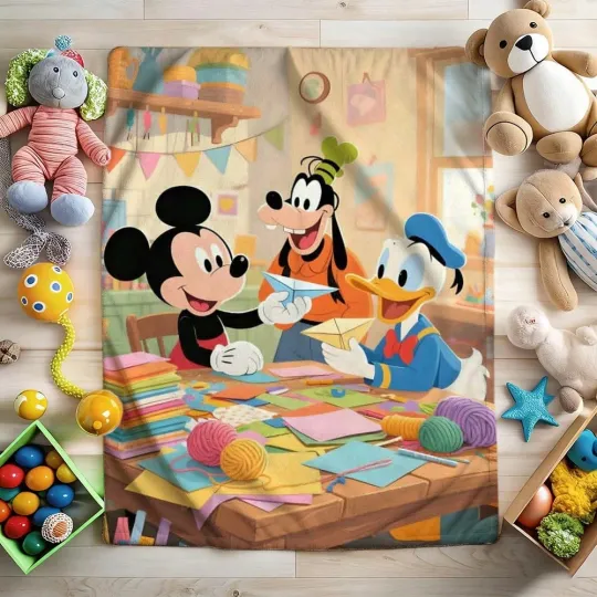 Discover DISNEY Mickey And Friends Fleece Blanket,Bed,Sofa 6